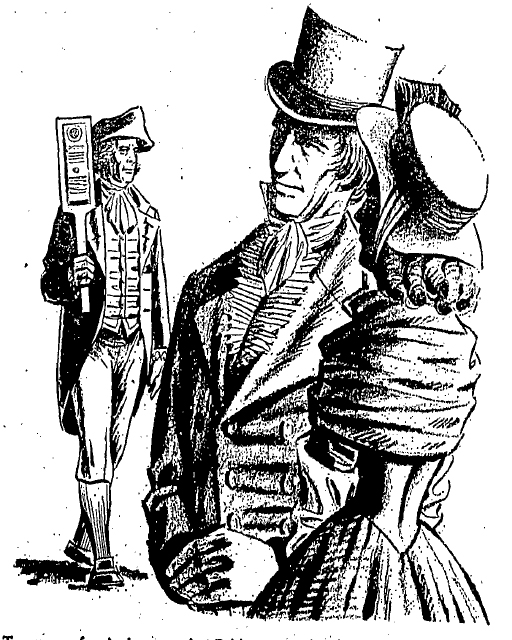 constable who tore the city caring a mace his badge of office