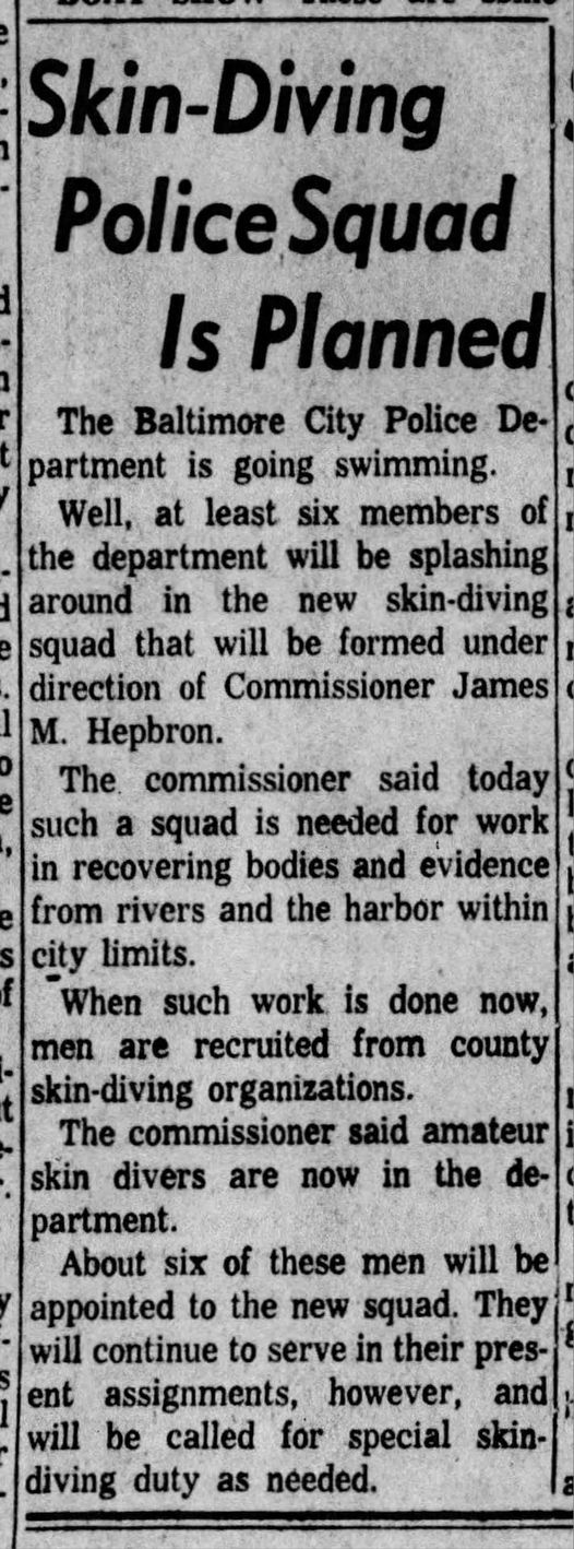 Skin Diving team 2 Mar 1960