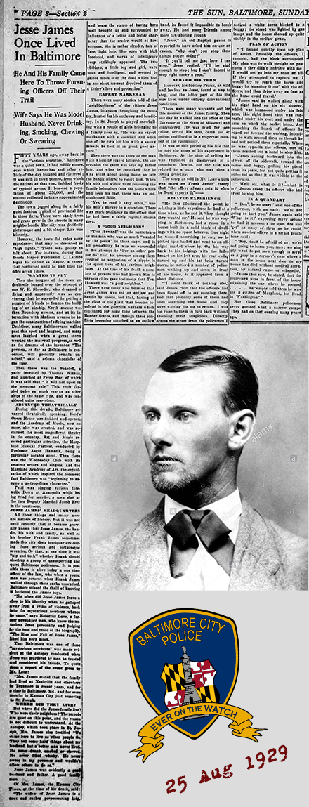 The Baltimore Sun Sun Aug 25 1929 Jessie James Frey 72